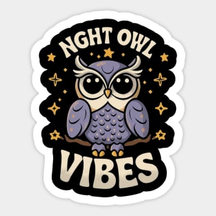 Night owl Vibes Sticker